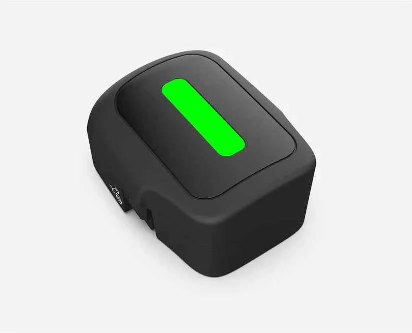 Robooter E40/E60 battery housing with its green charge indicator